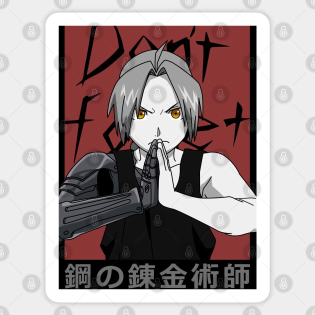 Edward Elric Sticker by Brok Design